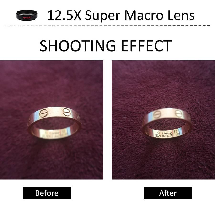 APEXEL APL-0.45WM 2 in 1 Universal 12.5X Macro Lens + 0.45X Wide-angle Lens Kit