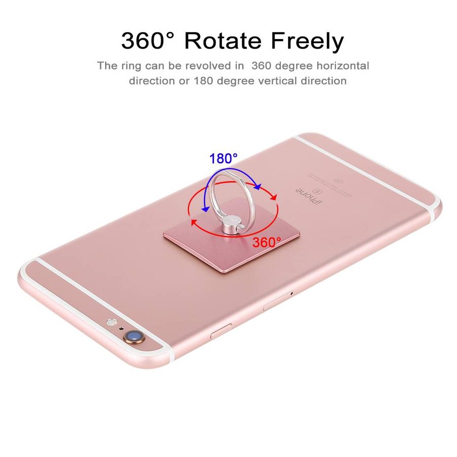 100 PCS Universal Finger Ring Mobile Phone Holder Stand(Rose Gold)