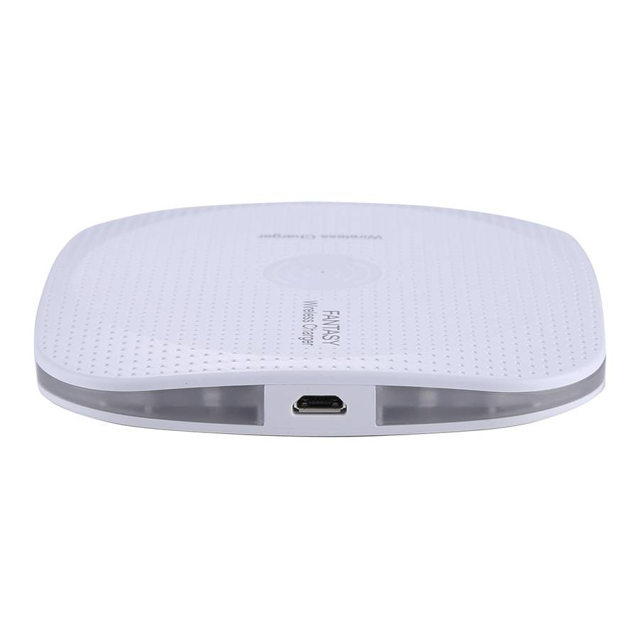 5V 1A Universal Square Qi Standard Fast Wireless Charger with Indicator Light(White)