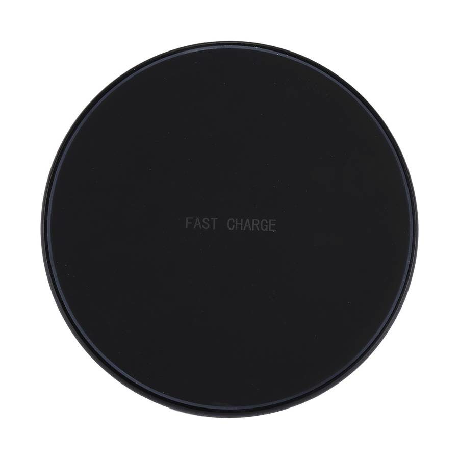 DC 9V 1.67A / 5V 1A Universal Round Shape Qi Standard Fast Wireless Charger with Indicator Light