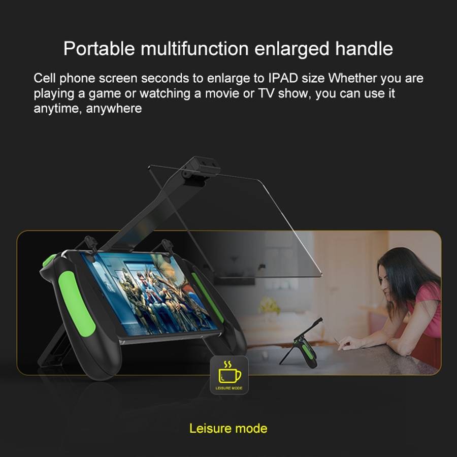 B06 Portable Multi-function Gamepad Screen Amplifier with Phone Holder