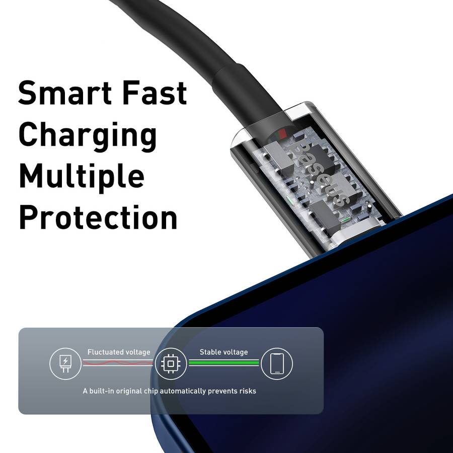 Baseus Superior Series CATLYS-A01 PD 20W USB-C / Type-C to 8 Pin Interface Fast Chargi ... (Black)