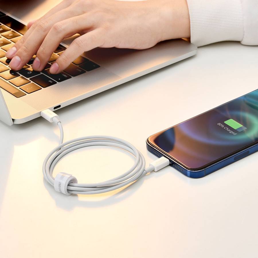 Baseus Superior Series CATLYS-A02 PD 20W USB-C / Type-C to 8 Pin Interface Fast Chargi ... (White)