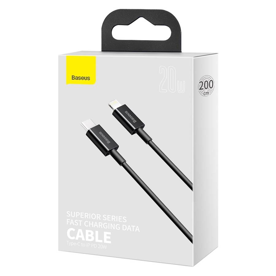 Baseus Superior Series CATLYS-C01 PD 20W USB-C / Type-C to 8 Pin Interface Fast Chargi ... (Black)