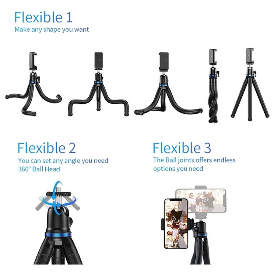 APEXEL APL-JJ10 Mobile SLR Sports Camera Live Broadcast Universal Octopus Tripod Bracket