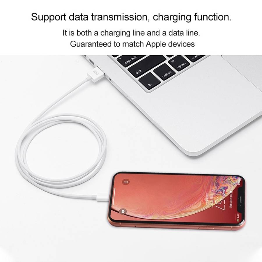 Original Xiaomi Youpin ZMI 8Pin Charging + Transmission MFi Certified Data Cable, Leng ... (White)