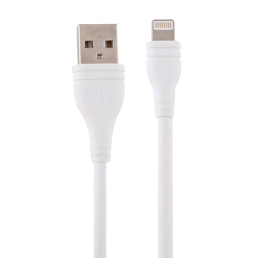 2.4A USB Male to 8 Pin Male Interface Charge Data Cable with 2 USB Female Interface, L ... (White)