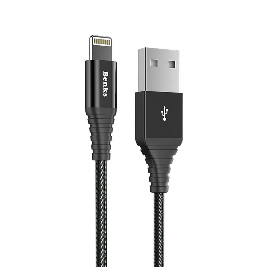 Benks M09 1.2m 2.4A Output MFi Certificated USB to 8 Pin Nylon Weave Data Sync Charge Cable