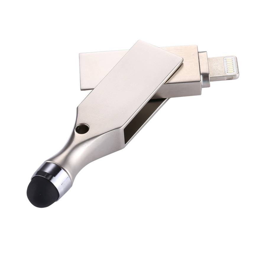 RQW-10E 2 in 1 USB 2.0 & 8 Pin 64GB Flash Drive with Stylus Pen