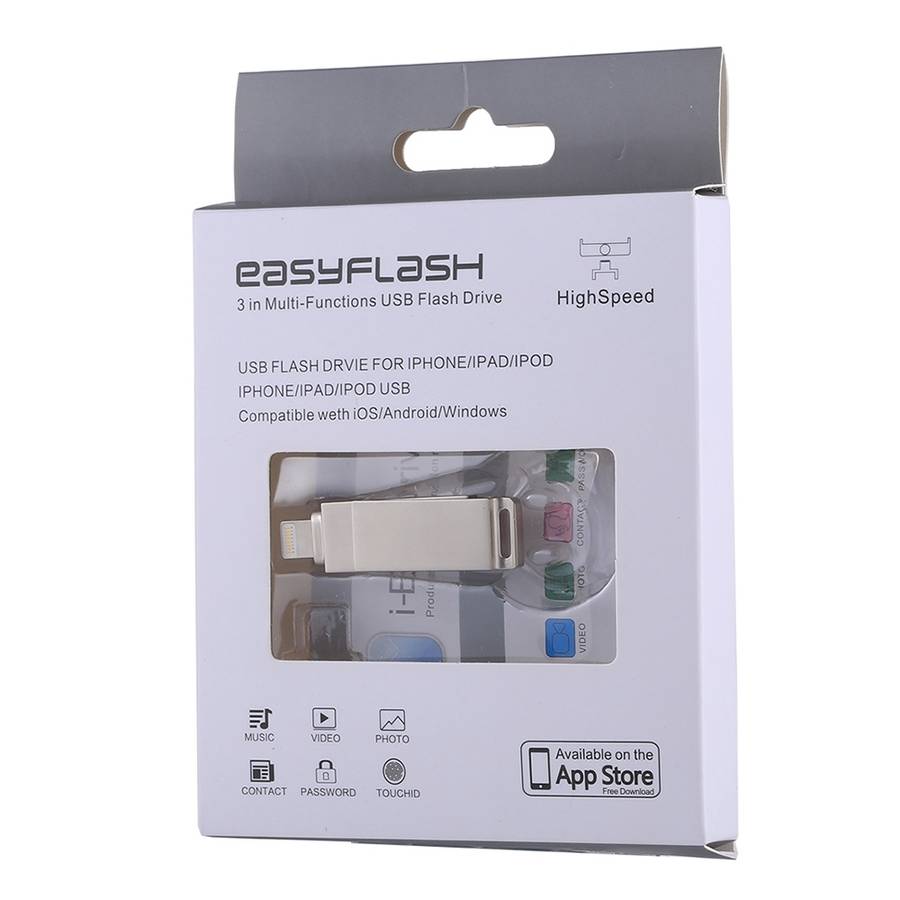 RQW-10 2 in 1 USB 2.0 & 8 Pin 64GB Flash Drive