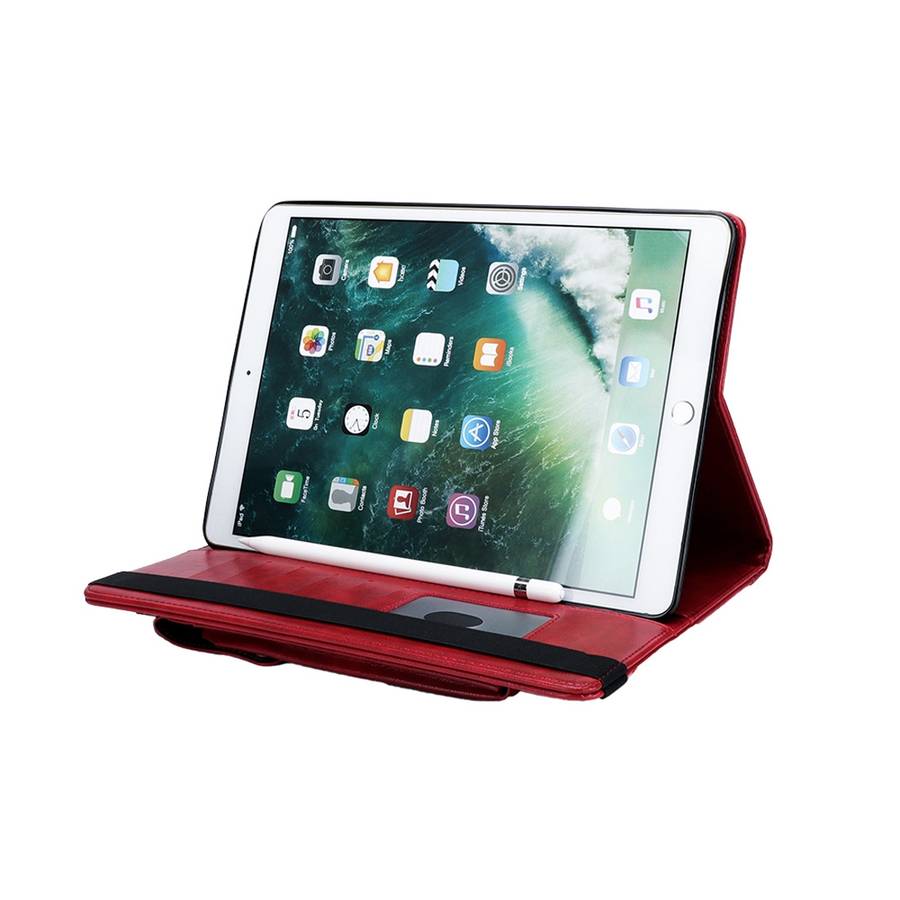 Horizontal Flip Leather Case for iPad Pro 12.9 (2017) & Pro 12.9 (2015), with Double Car ... (Red)