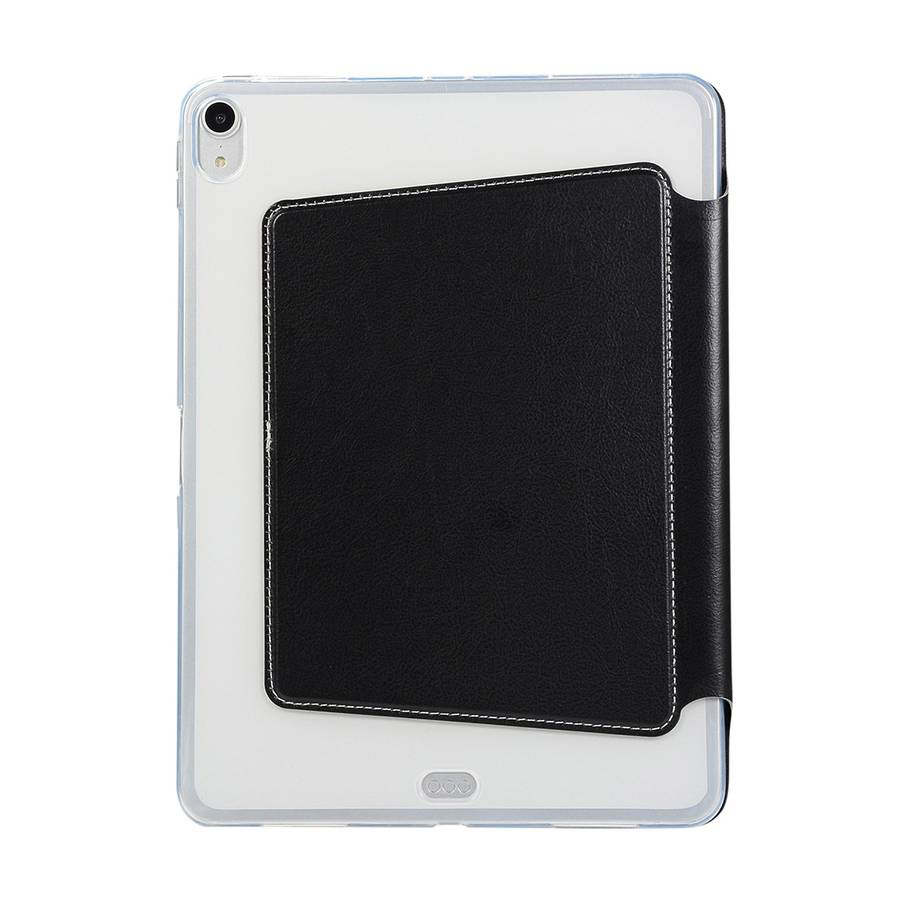 PU Leather Case for iPad Pro 11 inch (2018), with Multi-folding Holder & Sleep / Wake ... (Black)
