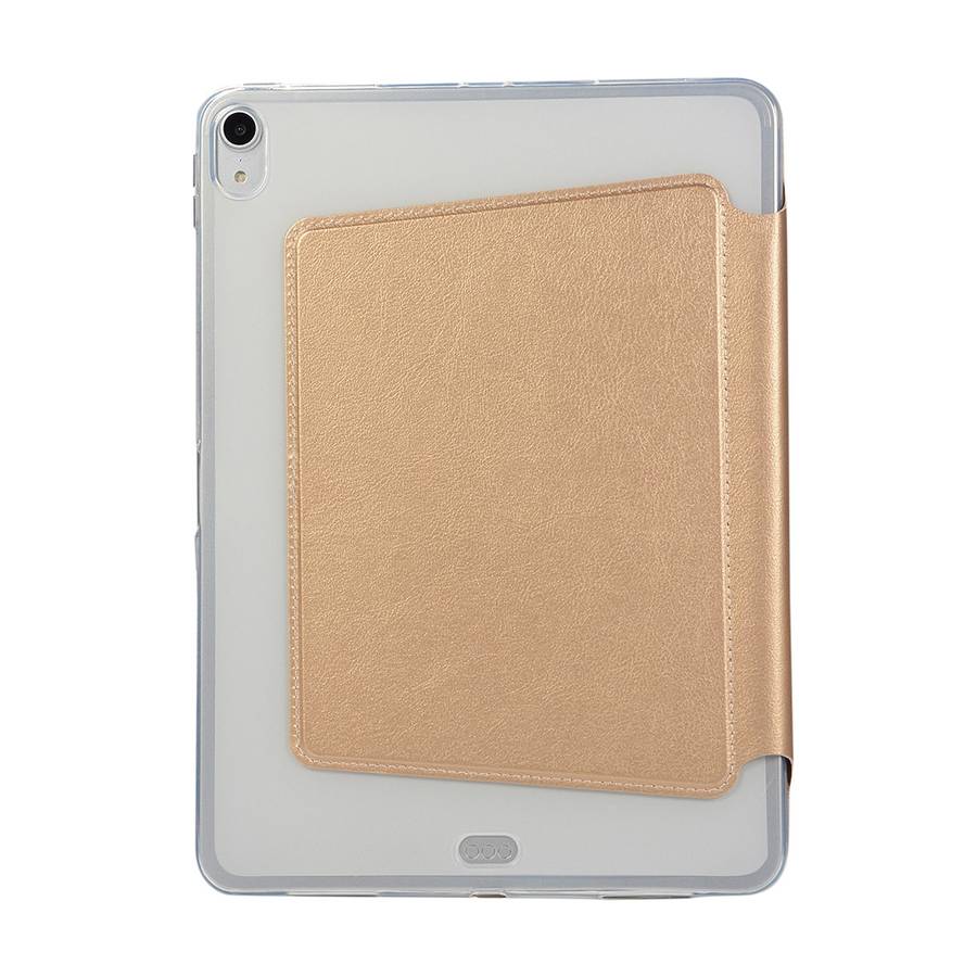 PU Leather Case for iPad Pro 11 inch (2018), with Multi-folding Holder & Slee ... (Champagne Gold)