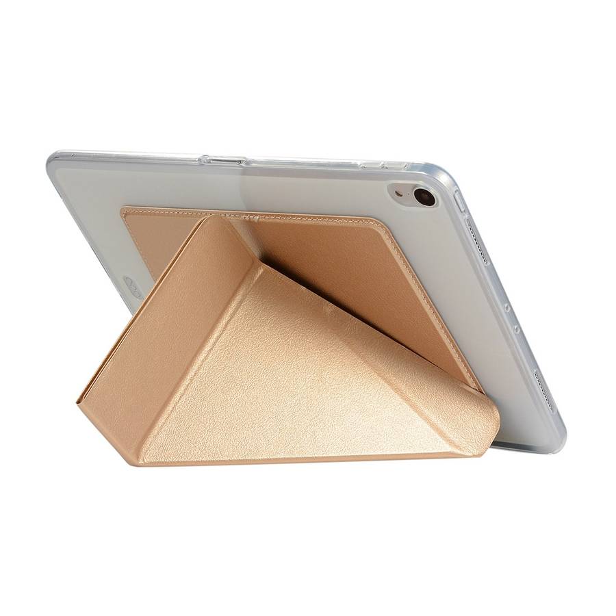 PU Leather Case for iPad Pro 11 inch (2018), with Multi-folding Holder & Slee ... (Champagne Gold)