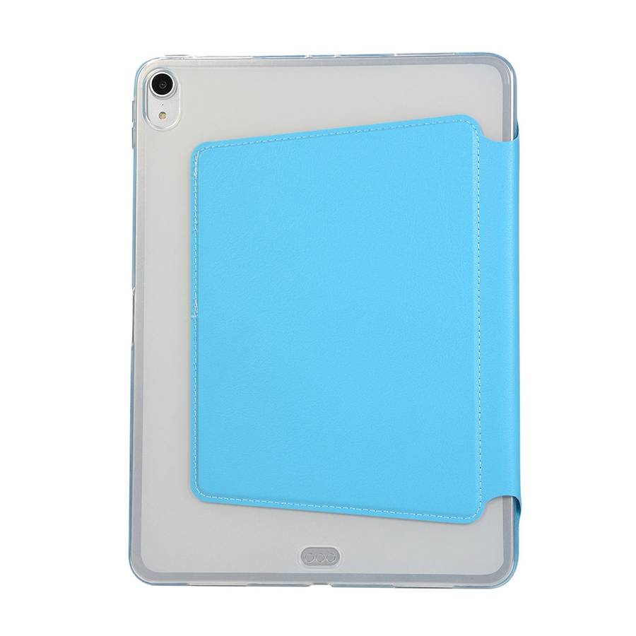 PU Leather Case for iPad Pro 11 inch (2018), with Multi-folding Holder & Sleep / W ... (Lake Blue)