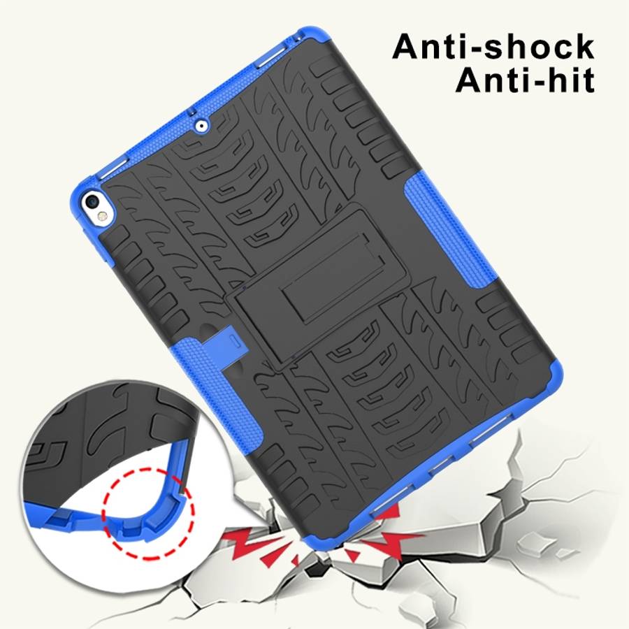 Tire Texture TPU+PC Shockproof Case for iPad Air 2019 / Pro 10.5 inch, with Holder & ... (Orange)