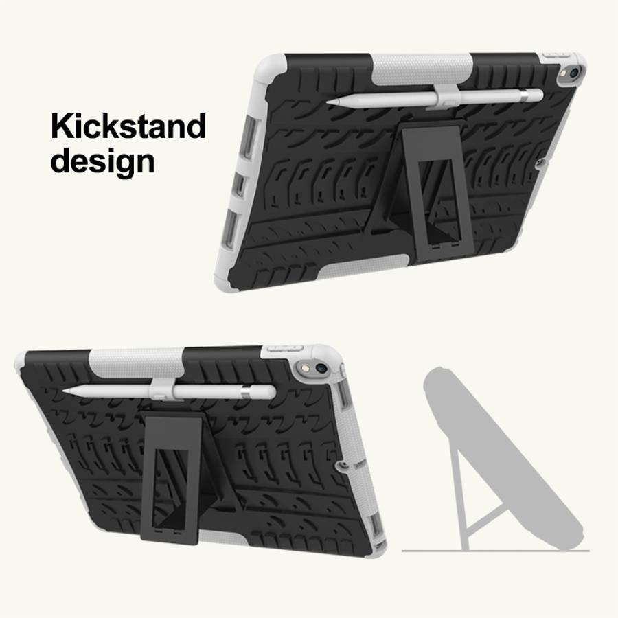 Tire Texture TPU+PC Shockproof Case for iPad Air 2019 / Pro 10.5 inch, with Holder & Pe ... (Blue)