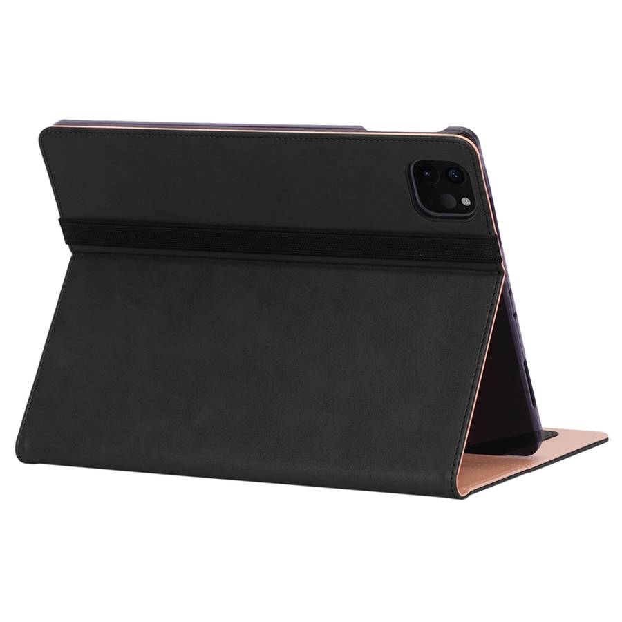 For iPad Pro 12.9 (2020) Retro Texture PU + TPU Horizontal Flip Leather Tablet Case wi ... (Black)