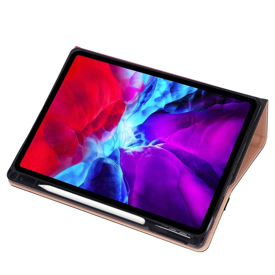 For iPad Pro 12.9 (2020) Retro Texture PU + TPU Horizontal Flip Leather Tablet Case wi ... (Black)