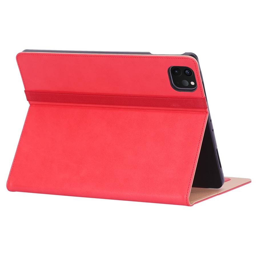 For iPad Pro 12.9 (2020) Retro Texture PU + TPU Horizontal Flip Leather Tablet Case with ... (Red)