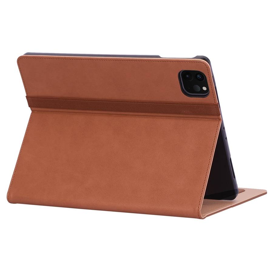 For iPad Pro 12.9 (2020) Retro Texture PU + TPU Horizontal Flip Leather Tablet Case wi ... (Brown)