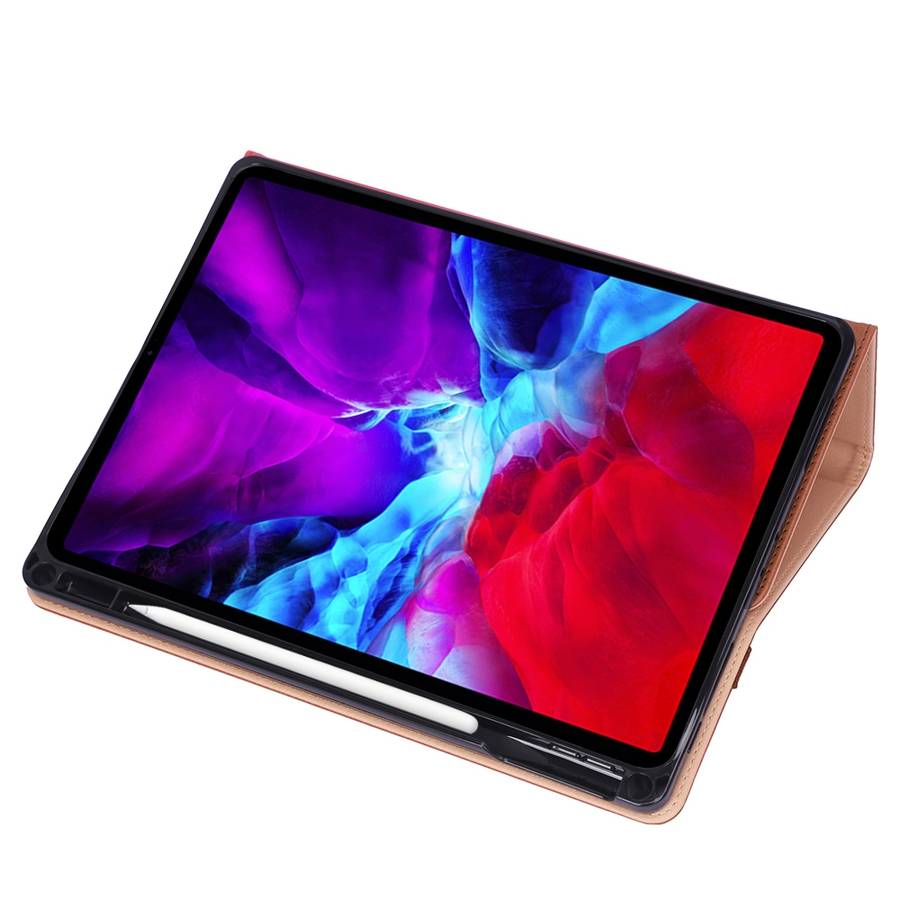 For iPad Pro 12.9 (2020) Retro Texture PU + TPU Horizontal Flip Leather Tablet Case wi ... (Brown)