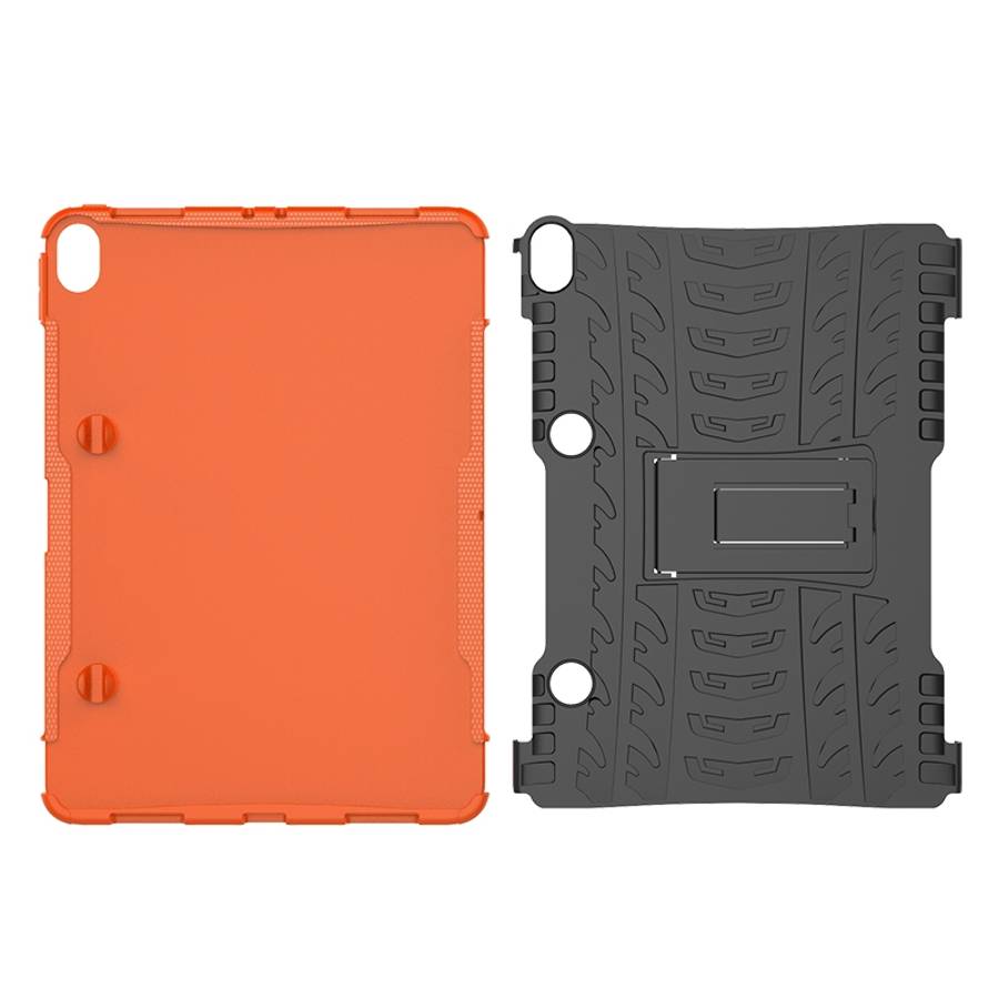 Tire Texture TPU+PC Shockproof Case for iPad Pro 11 inch (2018), with Holder & Pen Slot (Orange)