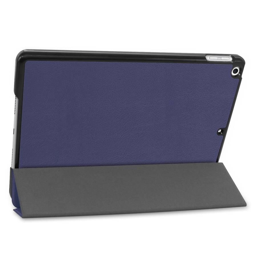 For iPad 10.2 Custer Texture Horizontal Flip Smart PU Leather Case with Sleep / Wa ... (Dark Blue)
