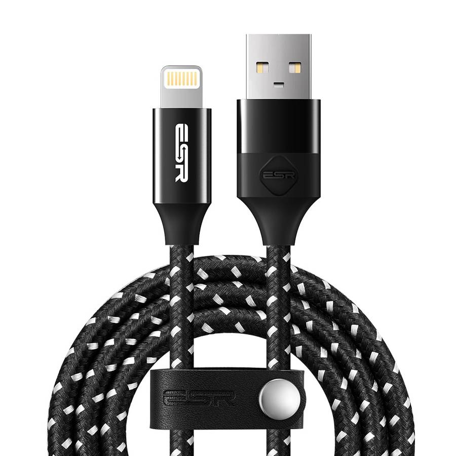 ESR 2m 2.4A MFI Certificated USB to 8 Pin Nylon Braided Fast Charging Cable