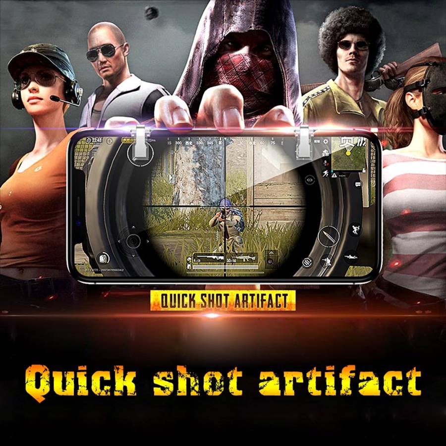 2 PCS TOTUDESIGN Mobile Phone PUBG Game Gaming Trigger Aim Keys L1R1 Controller Shooter