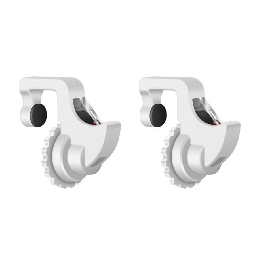 Eat Chicken Mobile Phone Trigger Shooting Controller Button Handle with Phone Holder (White)