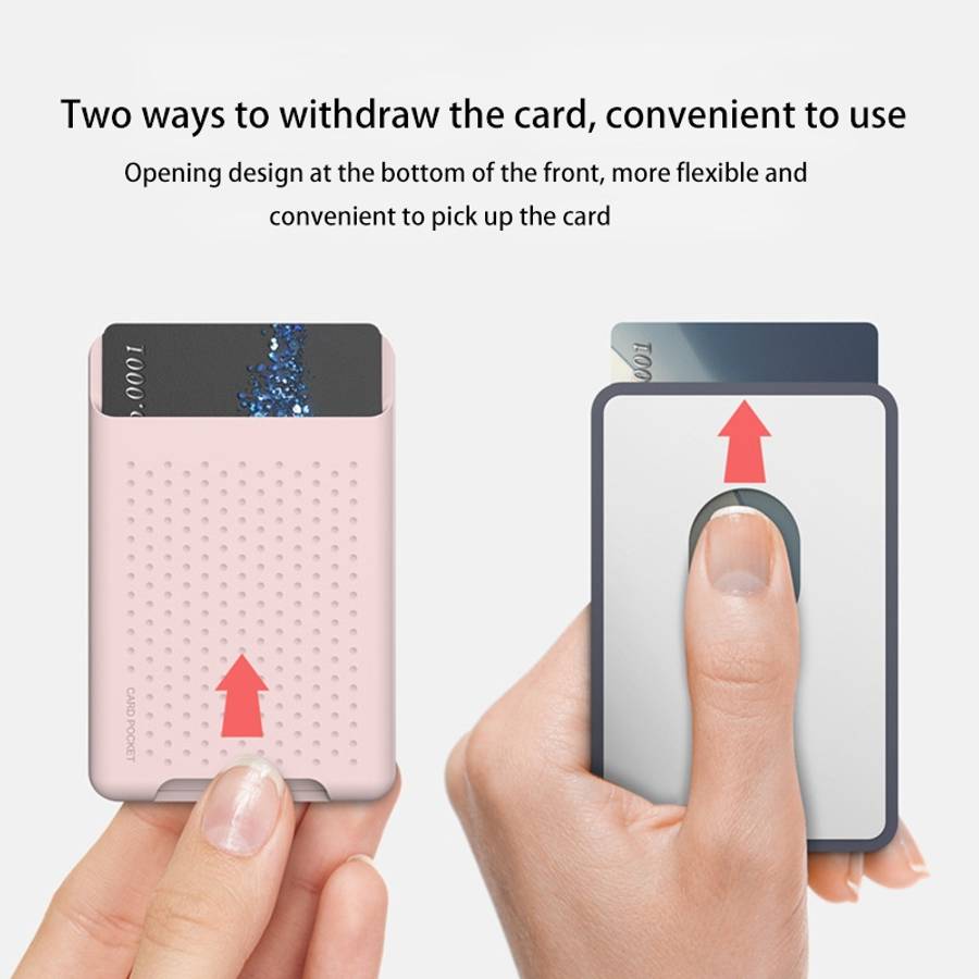 For iPhone 13 Series / iPhone 12 Series Silicone Wallet Pouch Card Case Anti-degaussing ... (Grey)
