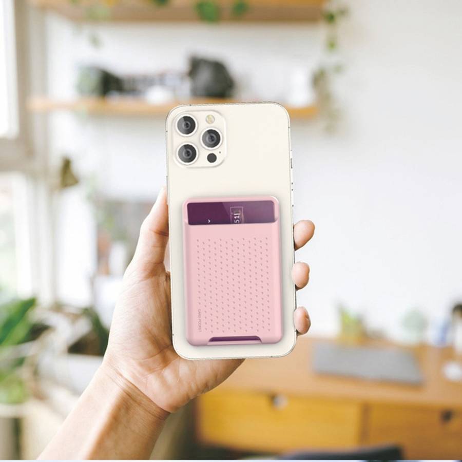 For iPhone 13 Series / iPhone 12 Series Silicone Wallet Pouch Card Case Anti-degaussing ... (Grey)
