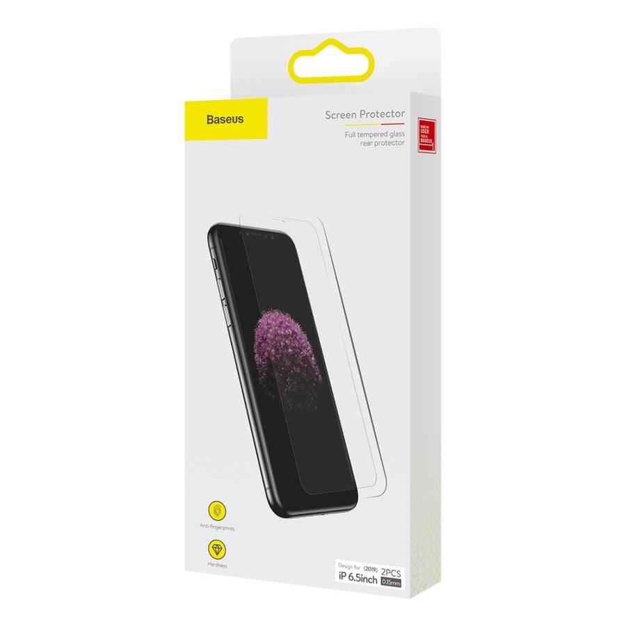 2 PCS Baseus 0.15mm Full Tempered Glass Film (Secondary Reinforcement ) for iPhone 11 Pro Max / XS