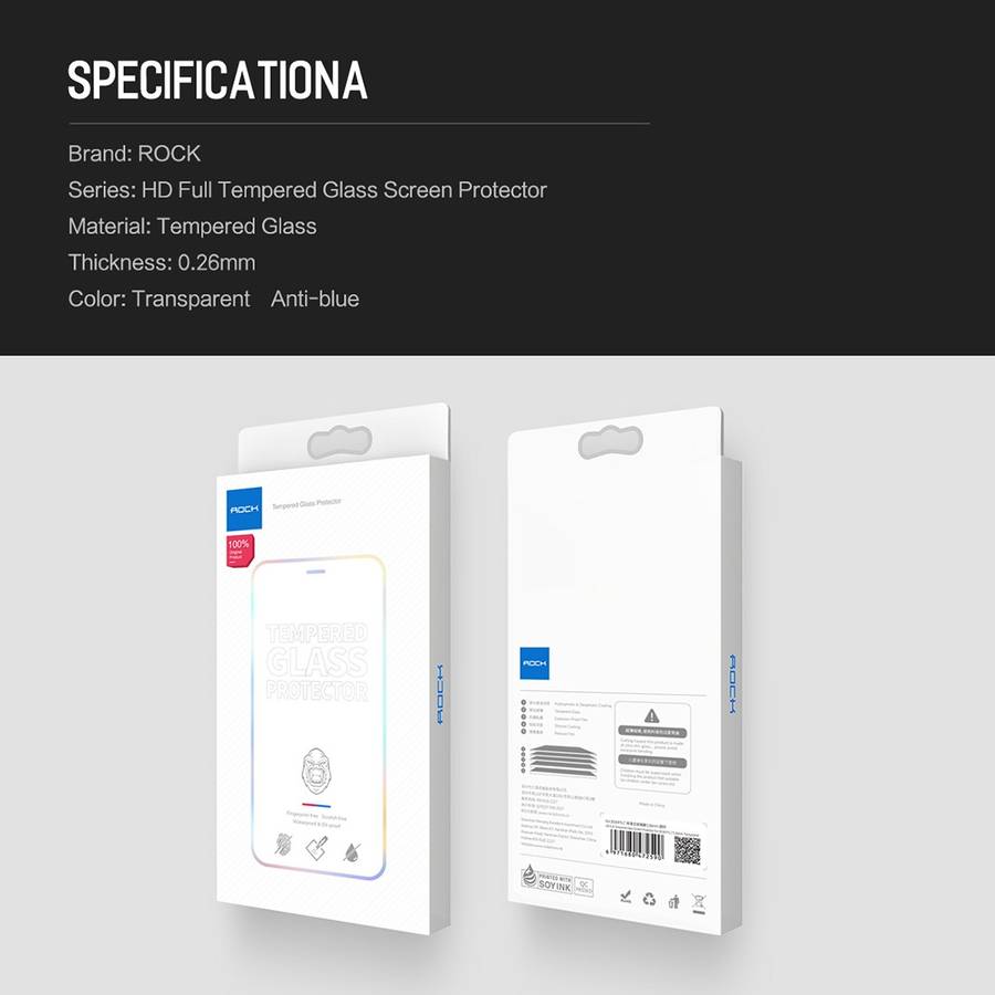 For iPhone 11 Pro Max / XS Max ROCK 0.26mm 9H 6D Curved Surface HD Full Screen T ... (Transparent)