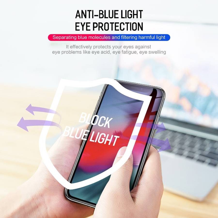 For iPhone 11 Pro Max / XS Max ROCK 0.26mm 9H 6D Curved Surface Anti Blue-ray HD Full Screen Tempe