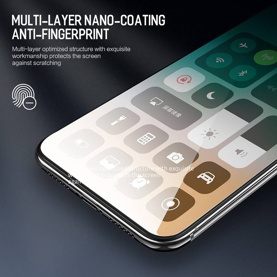 For iPhone 11 Pro Max / XS Max ROCK 0.26mm 9H 6D Curved Surface Anti Blue-ray HD Full Screen Tempe