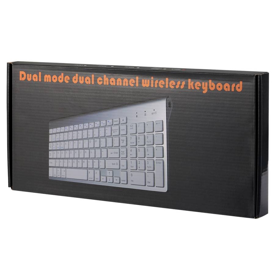 K368 Dual Mode Dual Channel 102 Keys Wireless Bluetooth Keyboard for Laptop, Notebook, Tablet and Sm