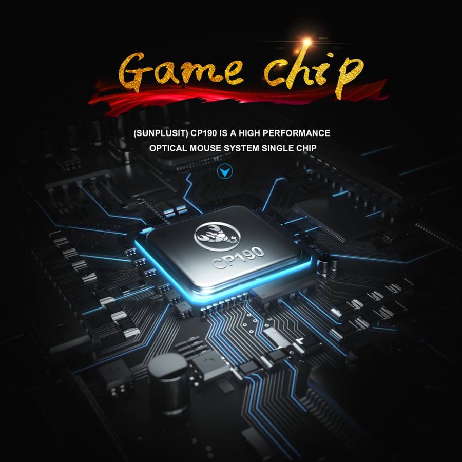 HXSJ A867 USB 6400DPI Four-speed Adjustable RGB Illuminate Wired E-sport Gaming Mouse, Length: 1.5