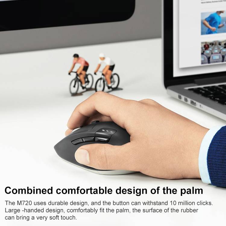 Logitech M720 1000DPI 2.4GHz Wireless Bluetooth Multimode Mouse (Black)