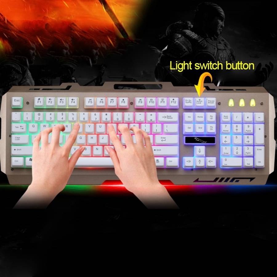 Chasing Leopard G700 USB RGB Backlight Wired Optical Gaming Mouse and Keyboard Set, Ke ... (Black)