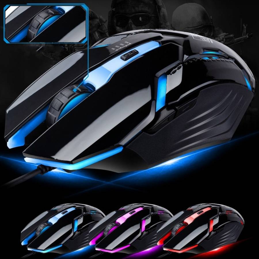 Chasing Leopard G700 USB RGB Backlight Wired Optical Gaming Mouse and Keyboard Set, Ke ... (Black)