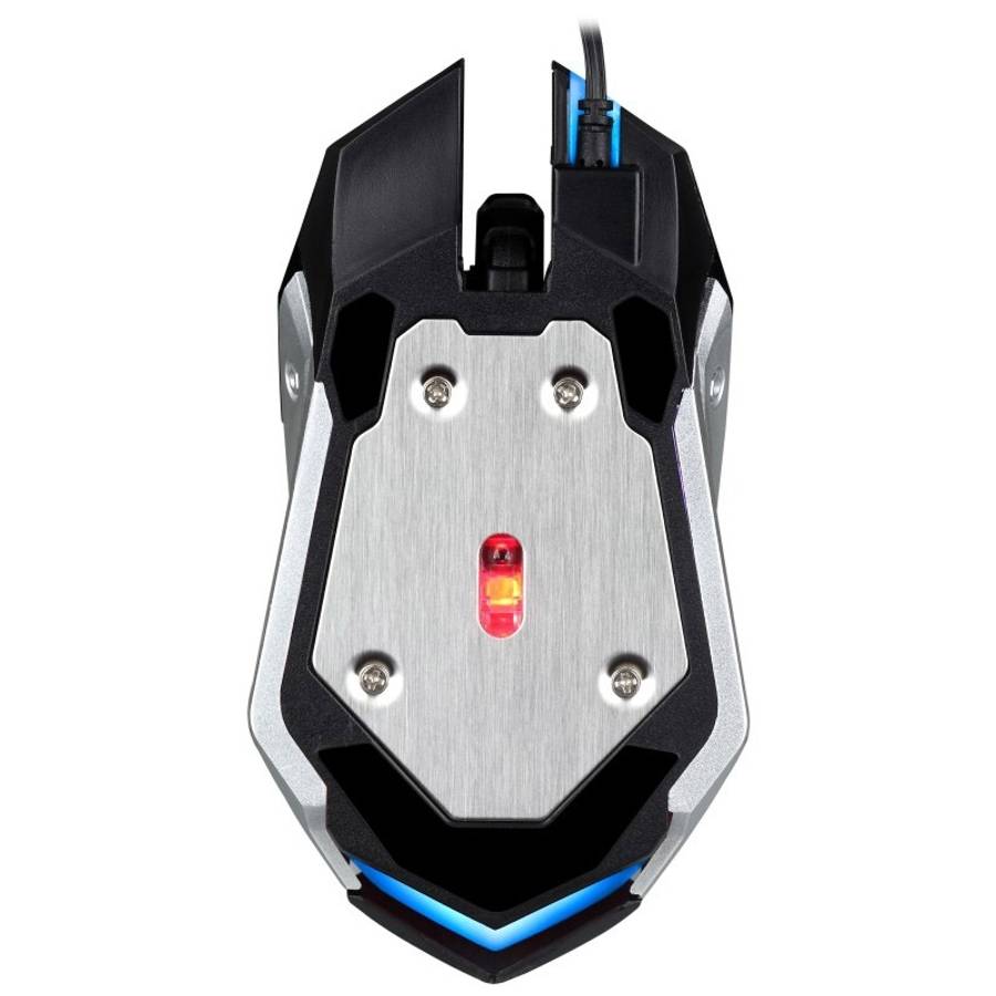 Chasing Leopard K1 USB 1600DPI Three-speed Adjustable LED Backlight Mute Wired Optical ... (Black)