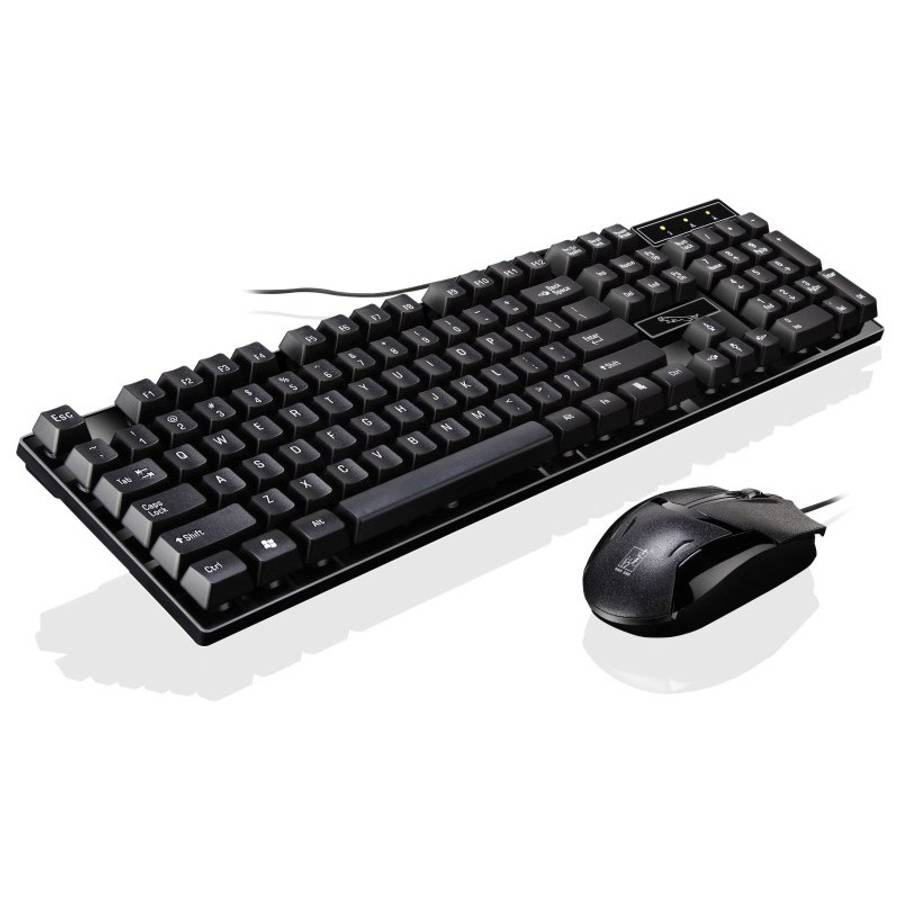 Chasing Leopard Q17 104 Keys USB Wired Suspension Gaming Office Keyboard + Wired Symme ... (Black)