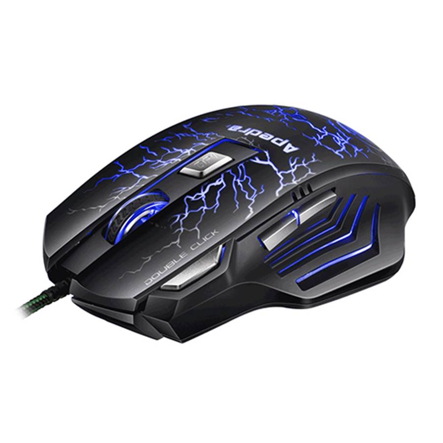Apedra iMICE A7 High Precision Gaming Mouse LED four color controlled breathing light ... (Black)