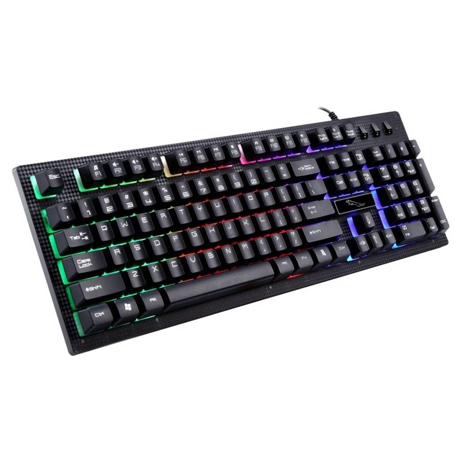 ZGB G20 104 Keys USB Wired Mechanical Feel Glowing Computer Keyboard Gaming Keyboard(Black)