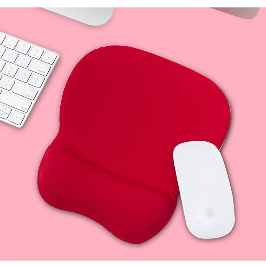 MONTIAN MF-01 Oval Slow Rebound Memory Cotton Soft Bracer Mouse Pad(Red)