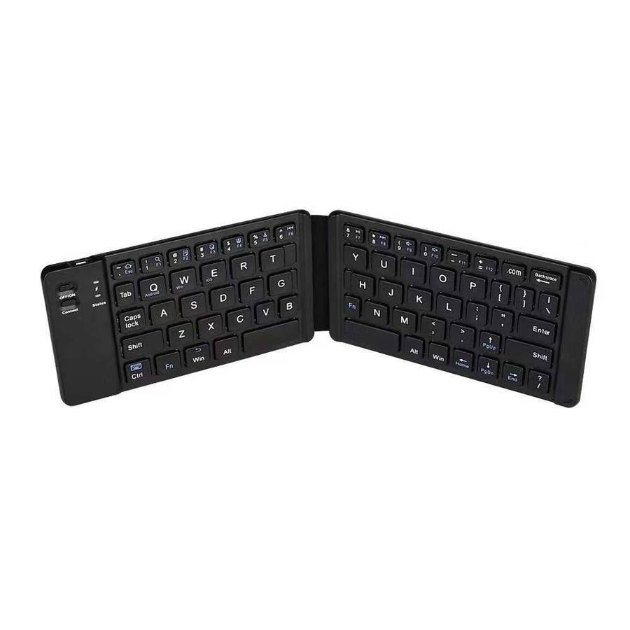 K018 USB Charging Foldable 67 Keys Bluetooth Wireless Keyboard (Black)