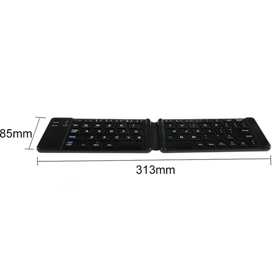 K018 USB Charging Foldable 67 Keys Bluetooth Wireless Keyboard (Black)