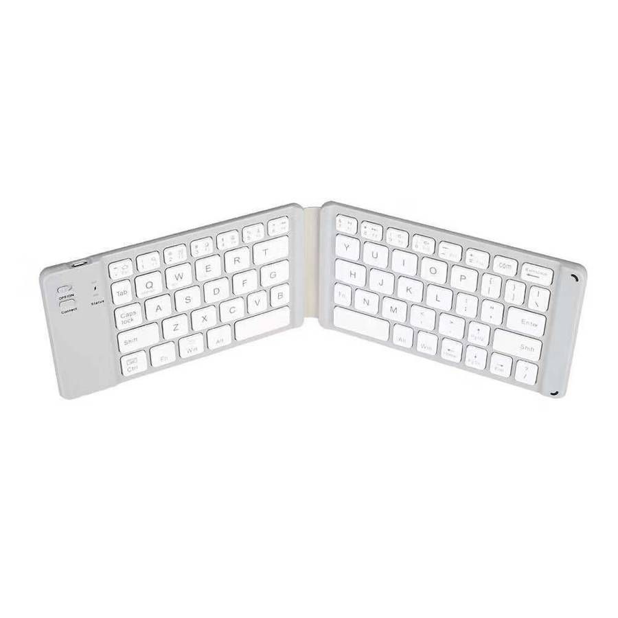 K018 USB Charging Foldable 67 Keys Bluetooth Wireless Keyboard (Black)